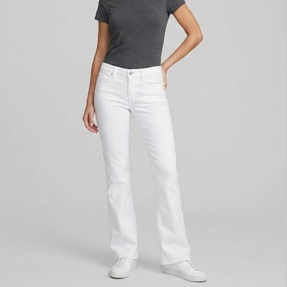 Rag & Bone Bootcut Jeans Womens 27 Bright White Mid Rise 30" Inseam Minimalist